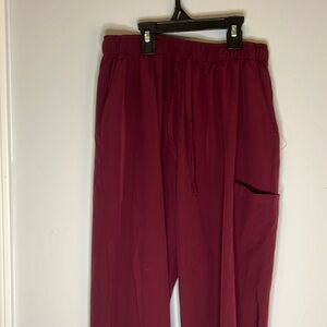 Burgundy scrub pants